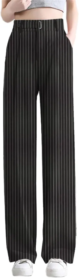 Betusline Women's Wide Leg Pants Business Casual Straight Office Trousers for Women, X-Small-3X-Large
