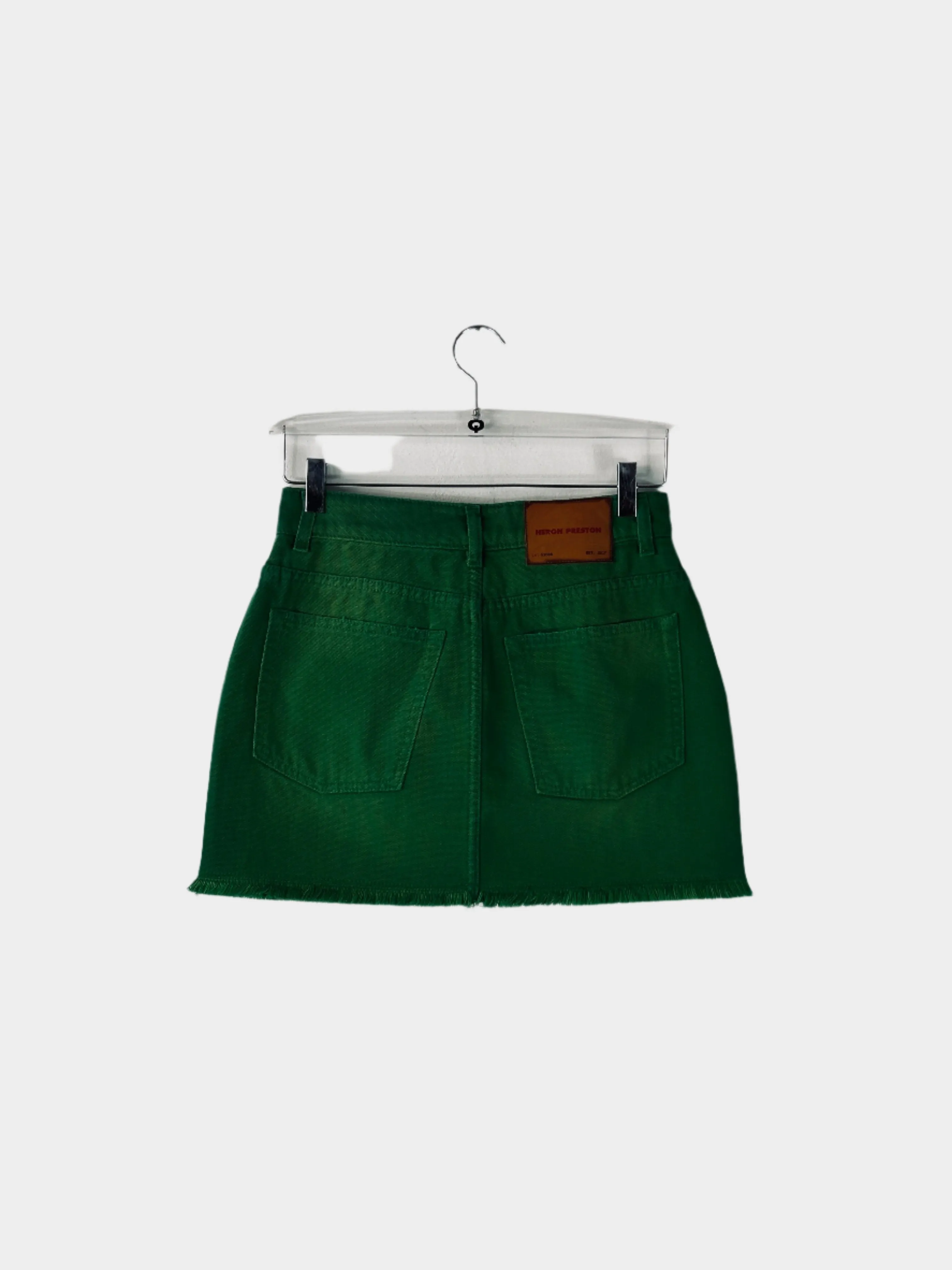 Distressed Canvas Miniskirt