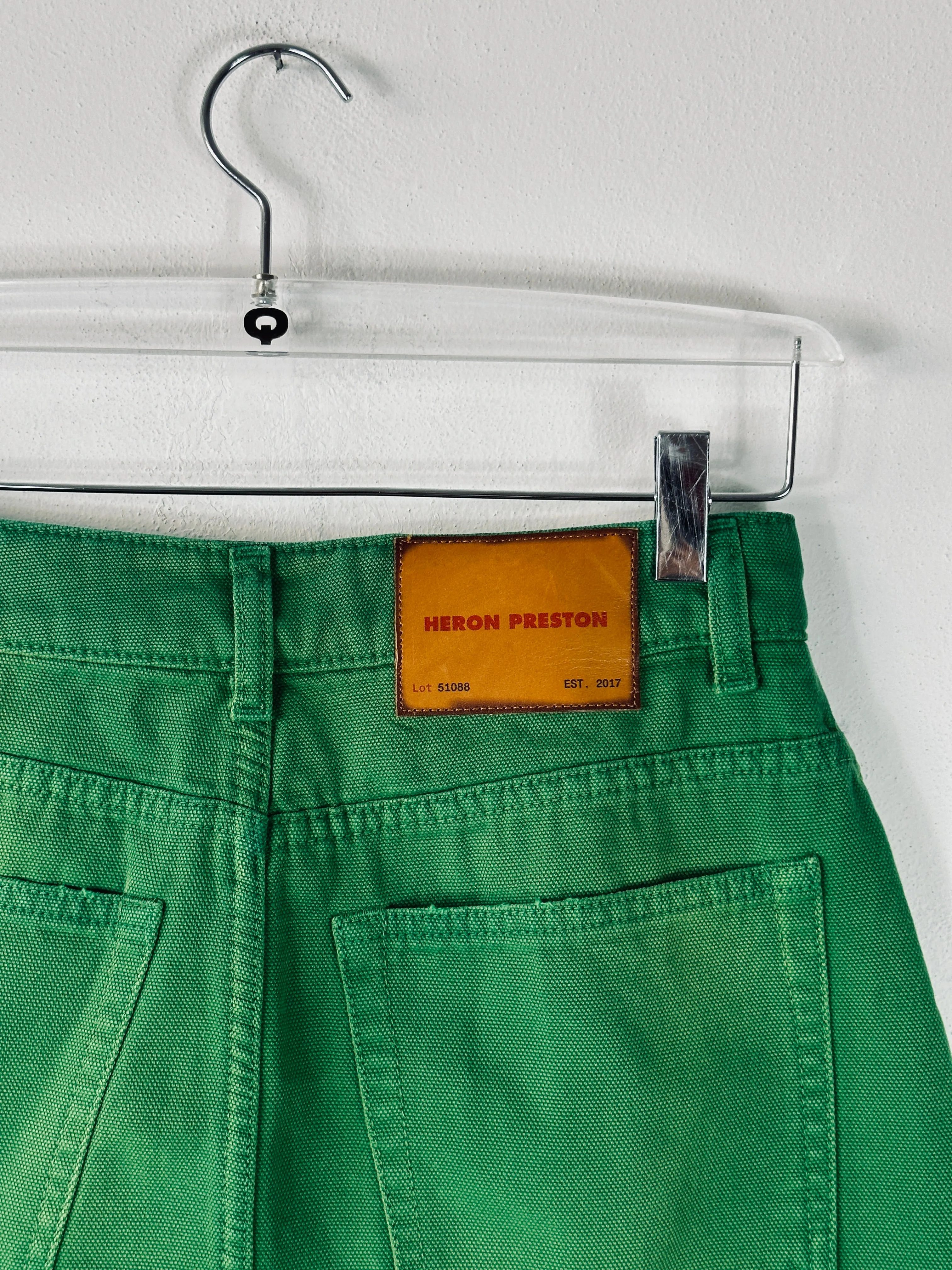 Distressed Canvas Miniskirt