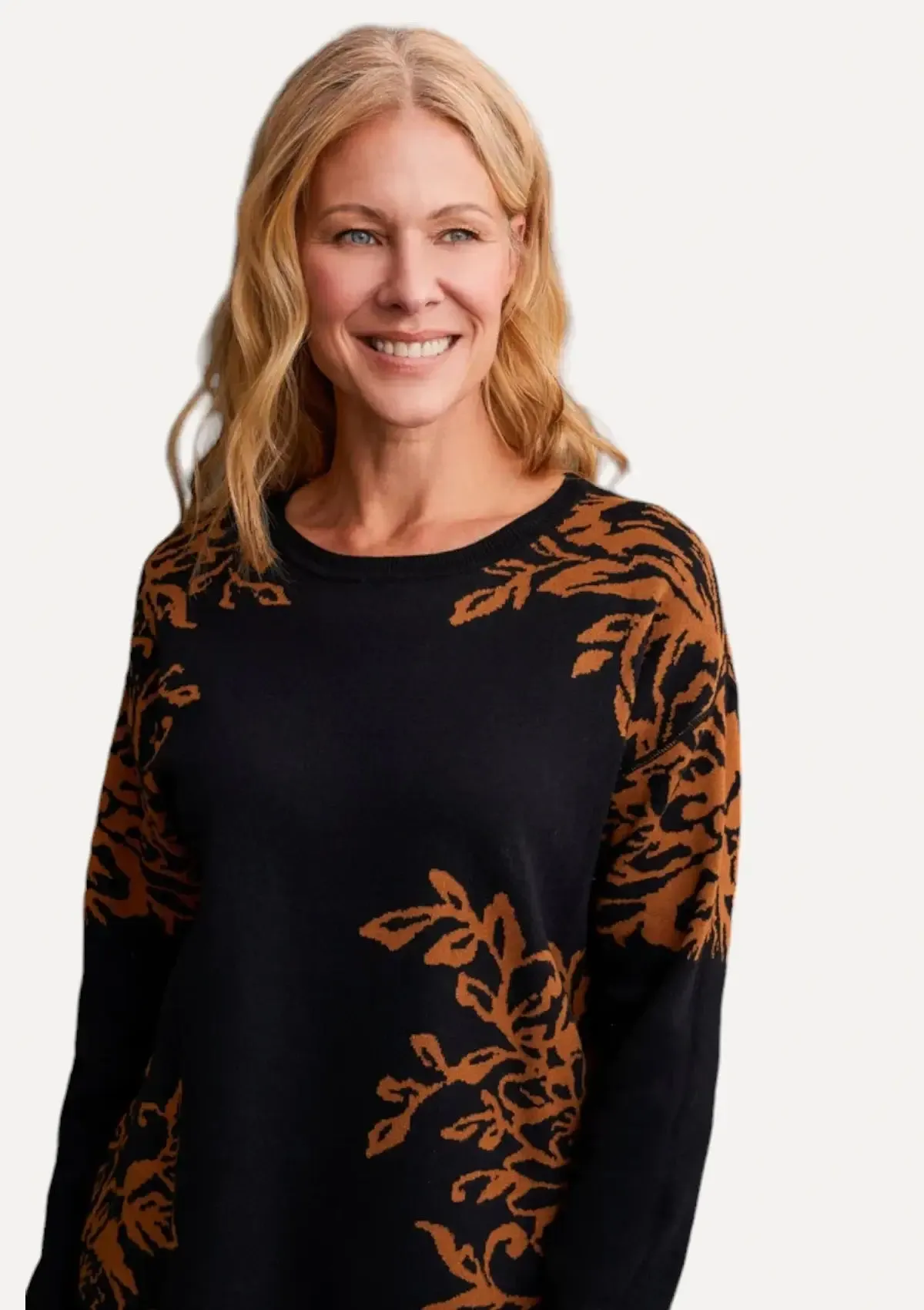 Karter Crew Neck Reversible Sweater - Walnut