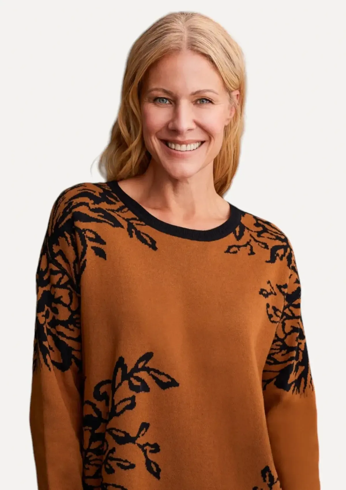 Karter Crew Neck Reversible Sweater - Walnut