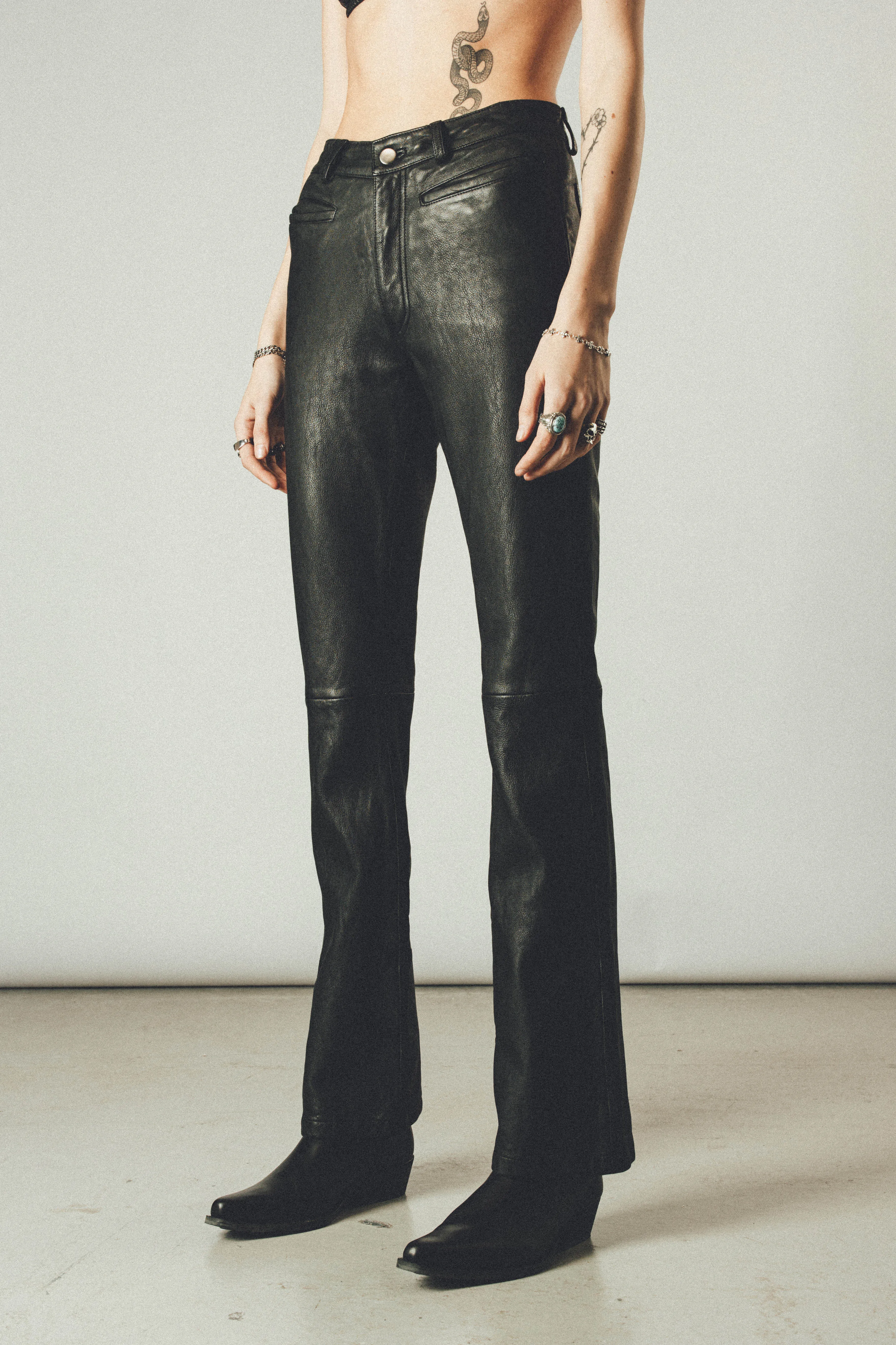 Leather Hendrix Pants | Vintage Black
