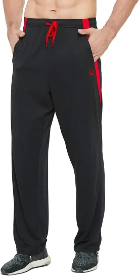 Men's Athletic Pant with Pockets Open Bottom Sweatpants for Men Workout, Exercise, Running