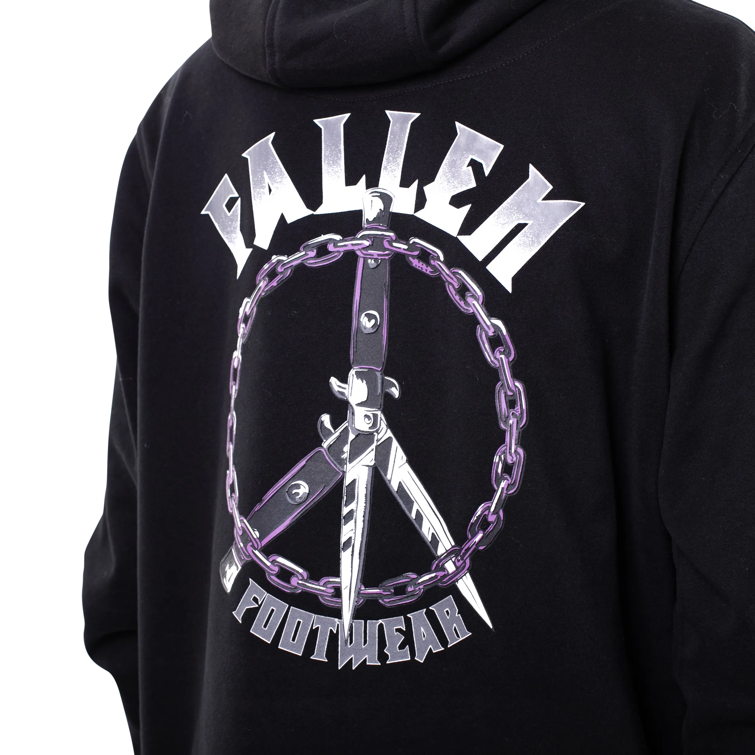 PEACE & WAR HOODIE BLACK