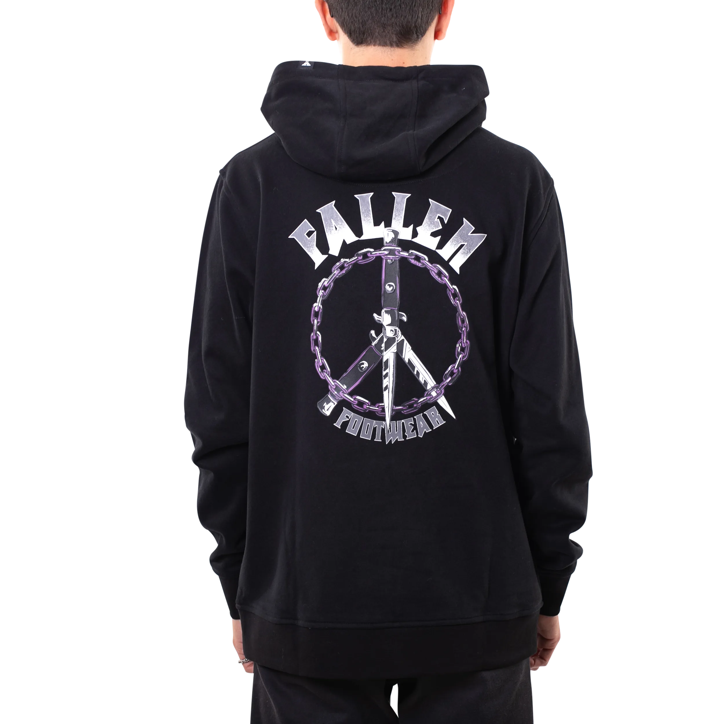 PEACE & WAR HOODIE BLACK