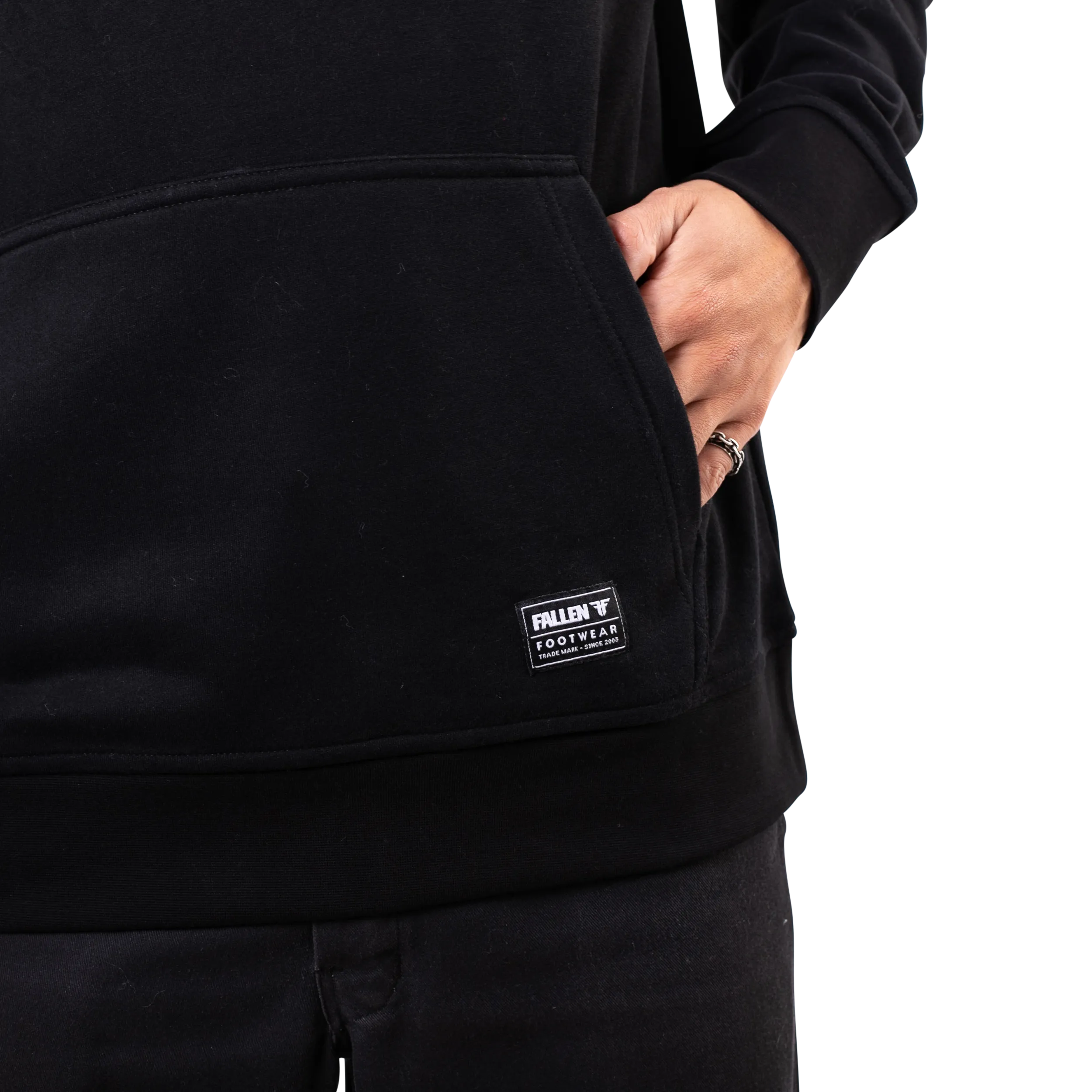 PEACE & WAR HOODIE BLACK