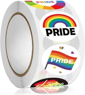 Pride Stickers, 500 Pcs Rainbow Stickers LGBTQ Stickers for Gay Lesbian Bisexual Pride Month Parades and Events Pride Decorations Accessories