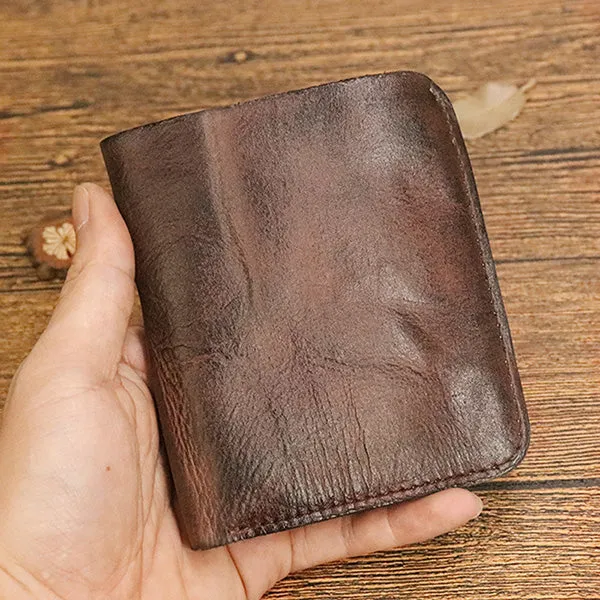Retro Handmade Leather Card Wallets Short Wallets