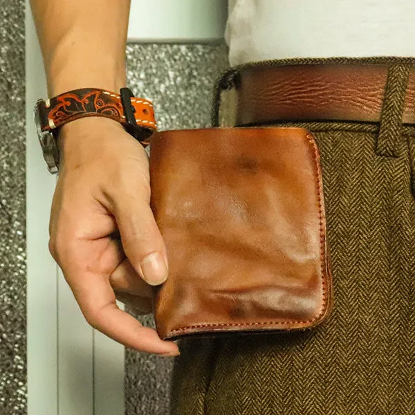 Retro Handmade Leather Card Wallets Short Wallets