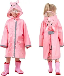 SSAWcasa Rain Poncho Kids with Hood, Toddler Rain Jacket Coat Girls Boys, Children Baby Raincoat Rainwear Gear Outerwear