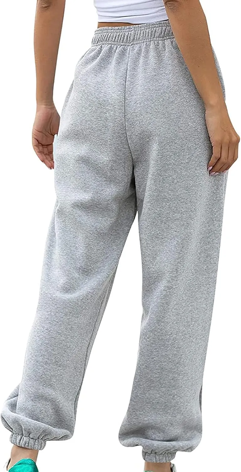Sweatpants Women High Waist Cinch Bottom Athletic Joggers Casual Drawstring Sweat Pants Lounge Trousers with Pockets