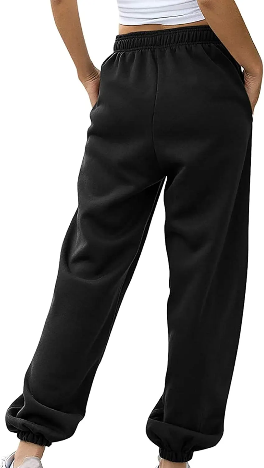 Sweatpants Women High Waist Cinch Bottom Athletic Joggers Casual Drawstring Sweat Pants Lounge Trousers with Pockets