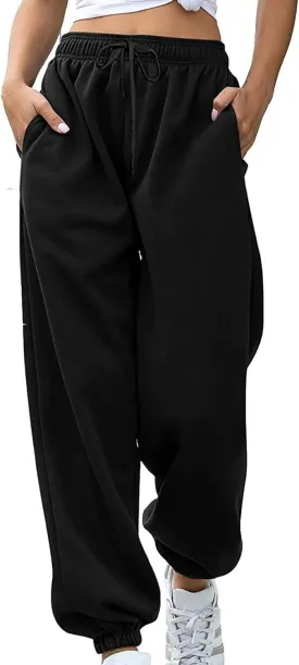 Sweatpants Women High Waist Cinch Bottom Athletic Joggers Casual Drawstring Sweat Pants Lounge Trousers with Pockets
