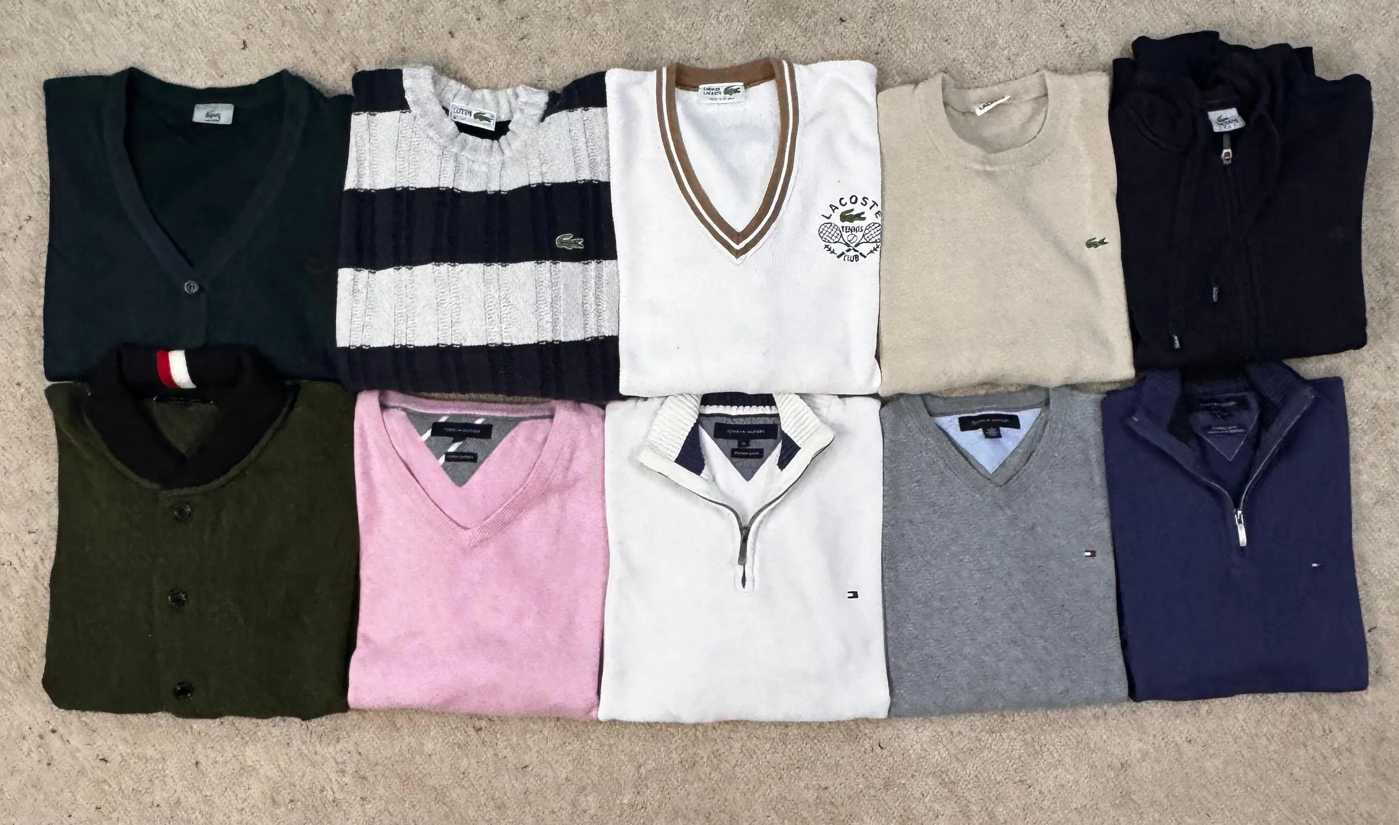 #VV51 Lacoste & Tommy Hilfiger Sweaters 50 PCs
